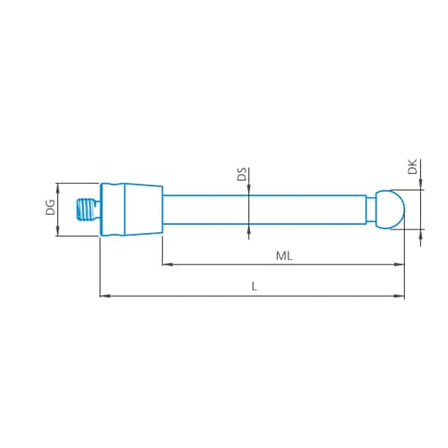Stylus straight M5 DK10 L100 D!S mono product photo Front View L