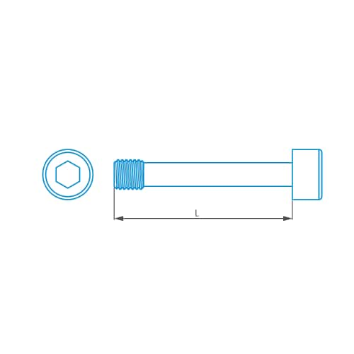 Screw, M5 for 20 mm Cube product photo Front View L