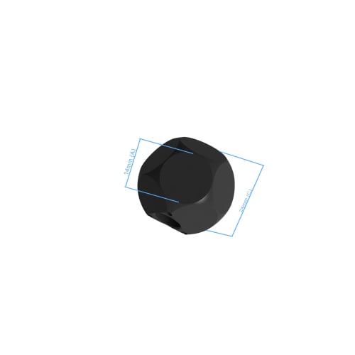 Measurement adapter dodecahedron - &Oslash;28 product photo Back View L