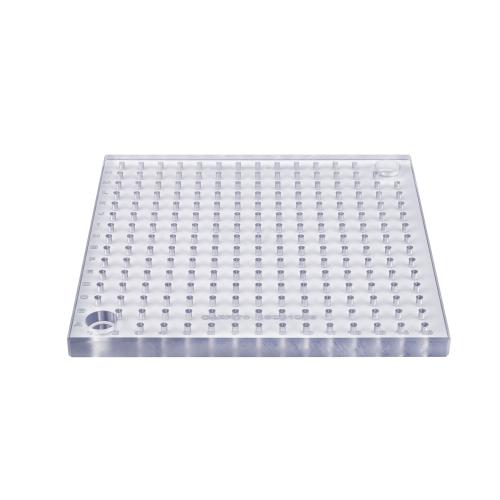 CMK grid plate 240x240x15, Acrylic glass product photo Front View L