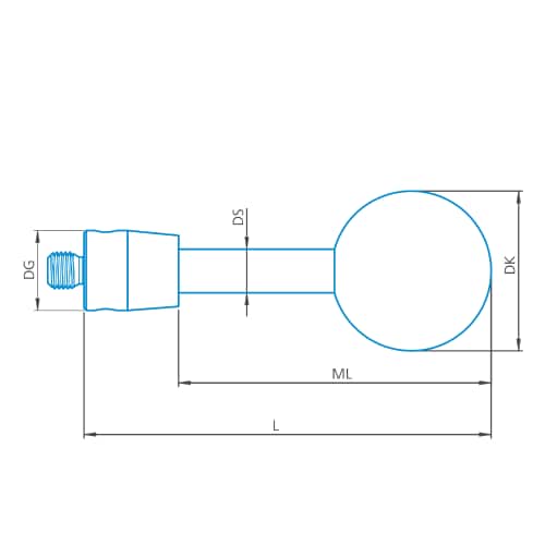 Stylus straight M5 precision, DK20.05 L83 product photo Front View L