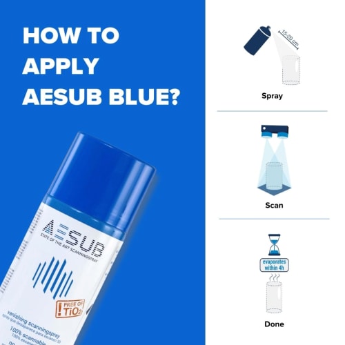 AESUB Blue, 1 case (12 cans), vanishing, Scanning time approx. 1-2 h product photo Back View L