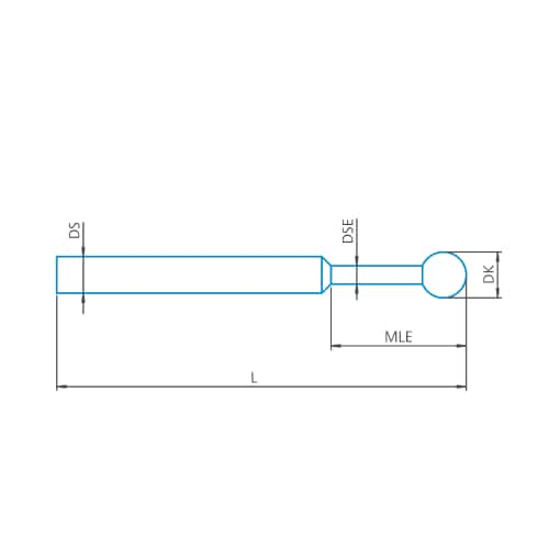 Stylus stepped, DK1 L14.5 product photo Front View L