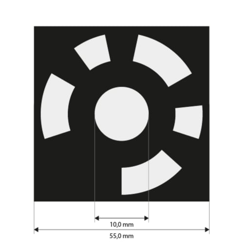Reference markers 10.0 mm, coded 8-427, white, medium adhesive strength product photo