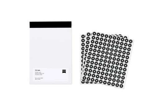 Reference Markers 5.0 mm, white, uncoded, strong adhesive strength, temperature resistant, 3000 pieces product photo Back View L