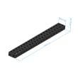 Base plate - 25x50x500mm, AF25 product photo Back View S